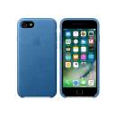 Apple Leder Case iPhone 7/8 Plus Snap-On Cover Schutzh&uuml;lle Handyh&uuml;lle meerblau